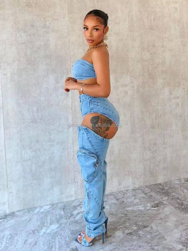 Three-piece denim set